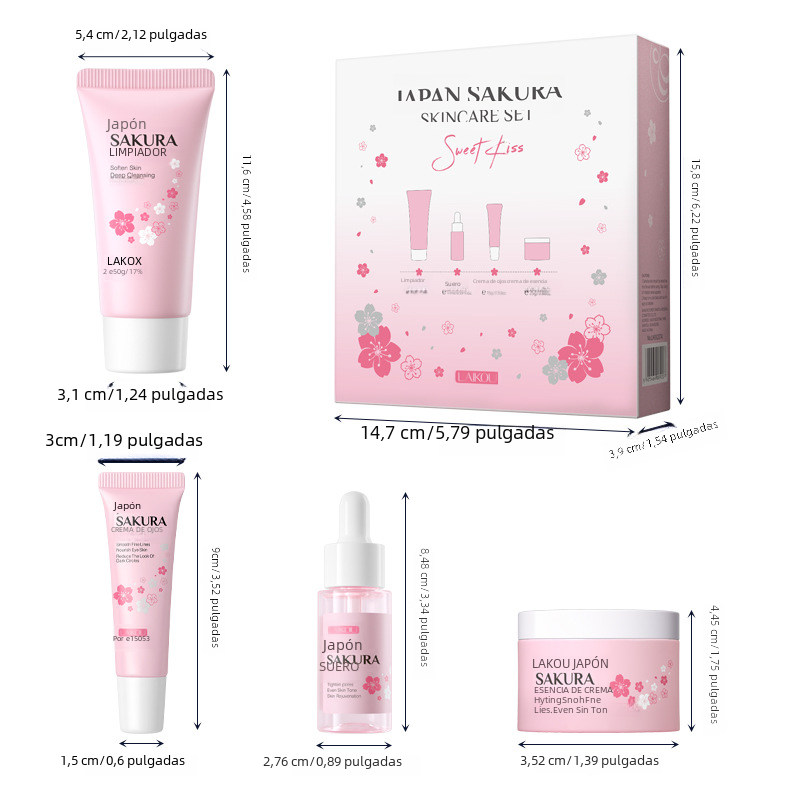 Sakura Blossom Skincare Kit - 4 Pieces (Bulk)