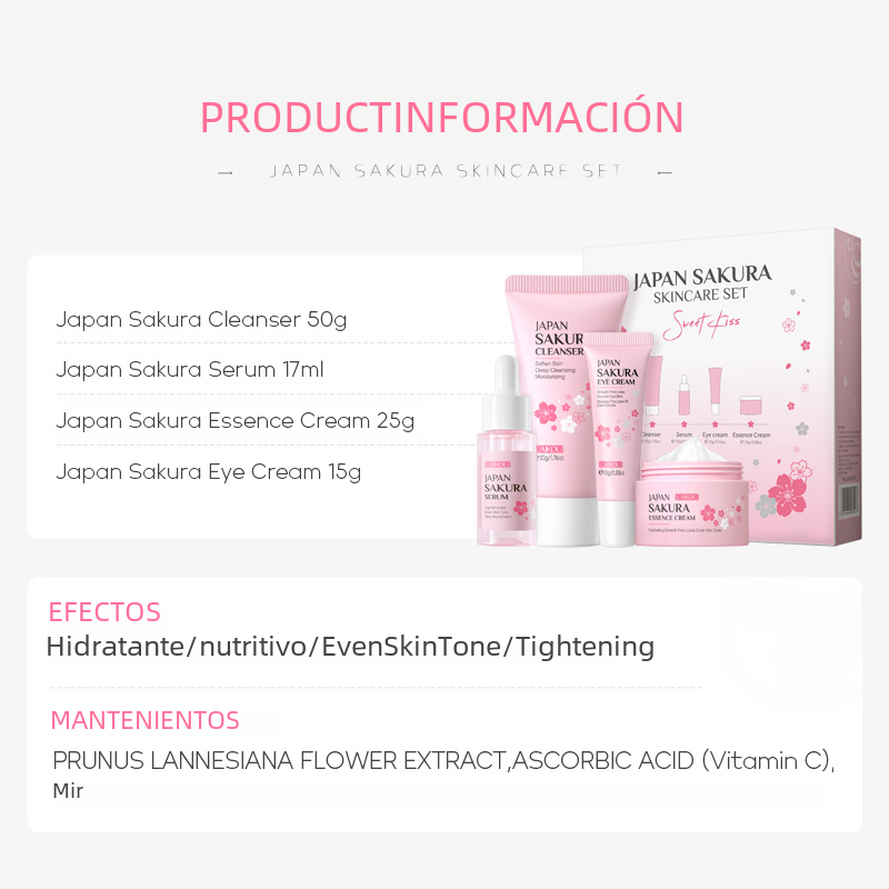 Sakura Blossom Skincare Kit - 4 Pieces (Bulk)